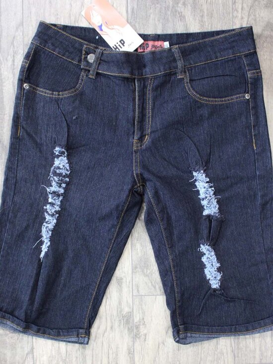 h.i.p. Pants - BNWT HIP JEANS BLINGED OUT KNEE LENGTH SHORTS SIZE 14 STRETCH
